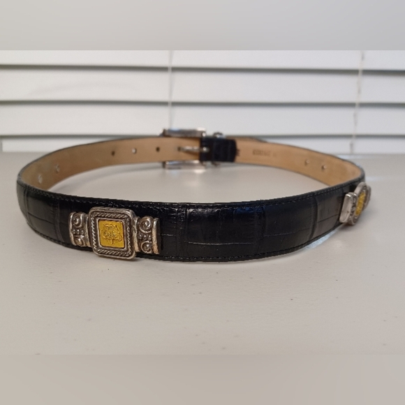 Brighton Museum Collection Brass Buckle Leather Belt - Picture 2 of 13